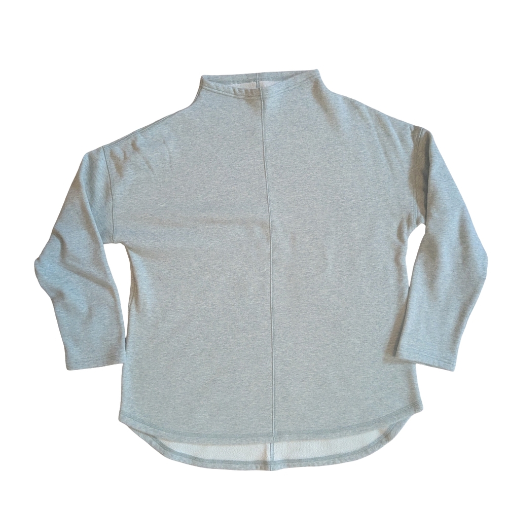 A New Day Sweatshirt Pullover Long Sleeve Funnel Neck Dolman Sleeve Relaxed L